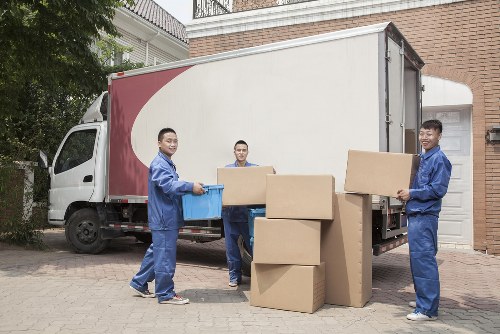 Northwood moving team carrying out a safety check before loading