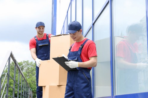 Removal van helping with a home move in Northwood