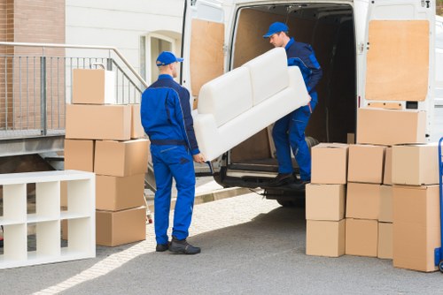 Removal van access planning on a residential Northwood street