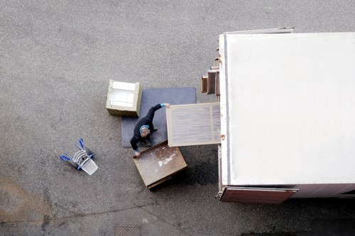 Man and van team preparing a safe move with careful lifting