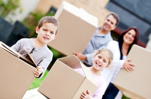 Furniture and boxes being loaded carefully for a local move in Northwood