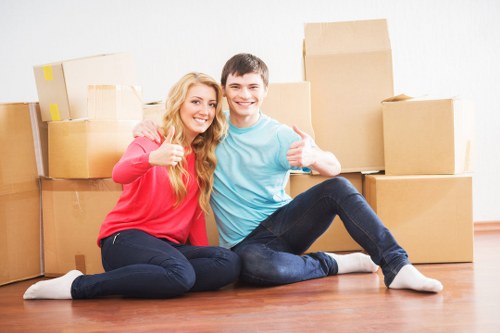 Professional movers handling furniture transport in Northwood