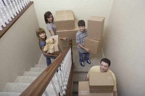 Organised packing materials ready for a move in Northwood